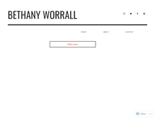 Tablet Screenshot of bethanyworrall.com